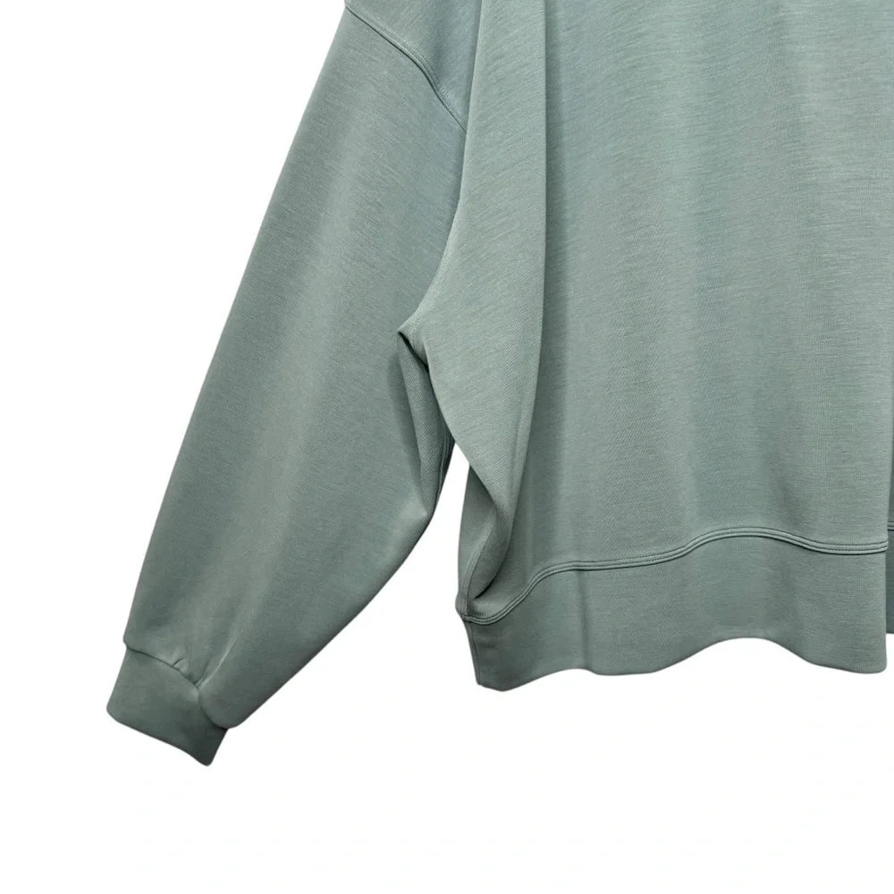 Lululemon Softstreme Perfectly Oversized Cropped Crew Seafoam Sweatshirt Sz 20